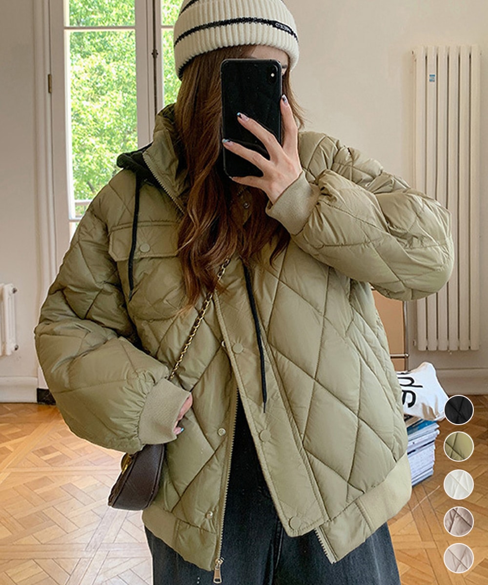 国内即納 中綿ジャケット キルティングブルゾン防寒 90CHENXINI-007