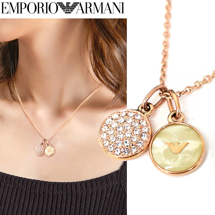 エンポリオアルマーニ ネックレス EMPORIO ARMANI (40)EGS2158221 アクセサリー レディース イーグル シェル ピンクゴールド ゆうパケ2