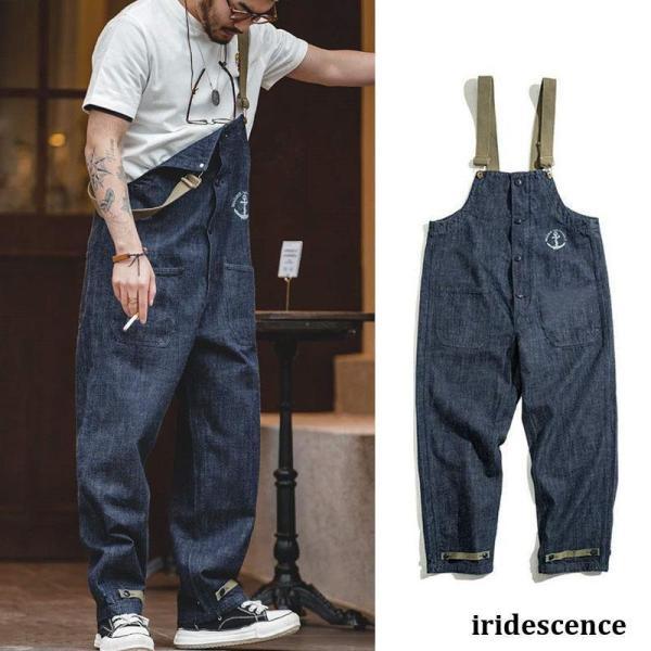 メンズ オーバーオール 切り替 メンズ パンツ ジーンズ つなぎ オールイン 作業服 大きい アメカジ カーゴパンツ カジュアル おしゃれ 5,735円