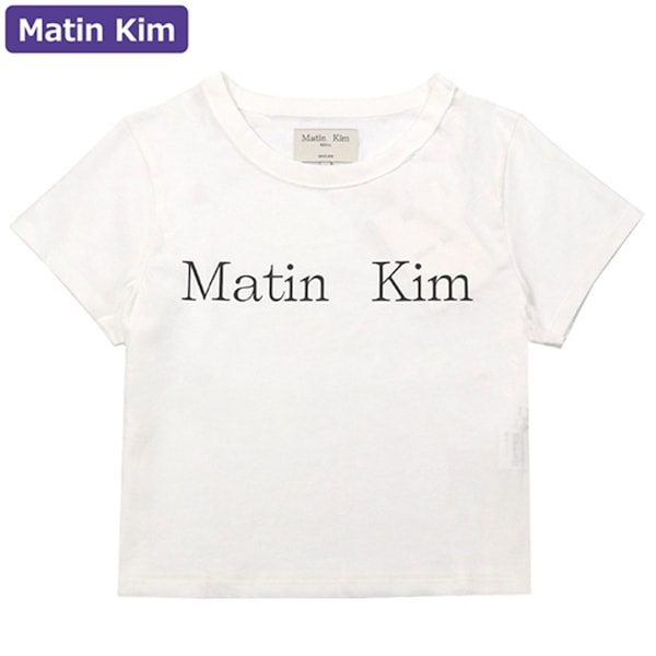 Qoo10 Matin Kim ロゴ 半袖 ラウンドネック Tシャツ・カ