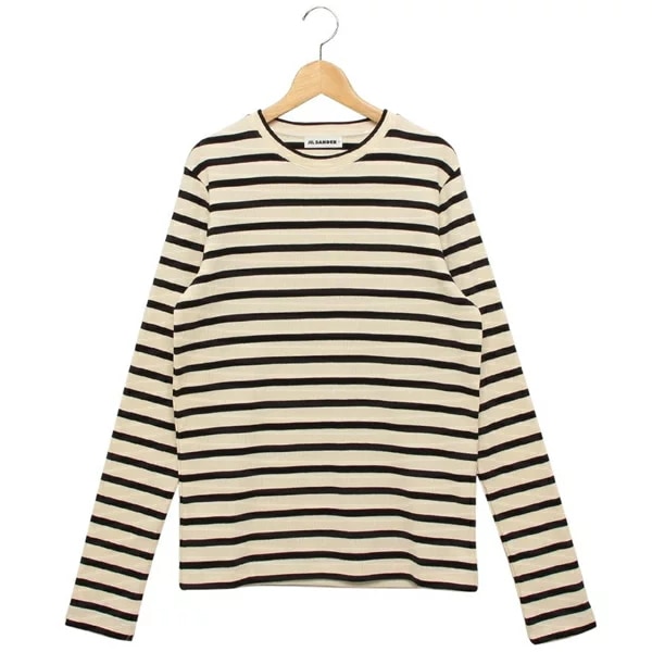 Tシャツ カットソー ジルサンダープラス バックロゴ 長袖 ホワイト ブラック レディース J40NH0003 J46497 080