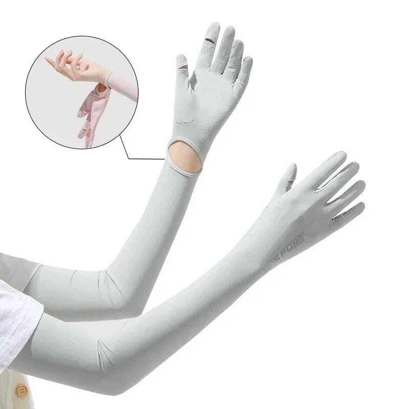 メガ割母の日完全保護 ロング 冷感 アームカバー 涼しい UVカット UPF50+ 紫外線対策 UVカット率99%以上 日焼け 指穴付き 涼しい 冷感 uv手袋 可愛い の薄い屋外紫外線対策