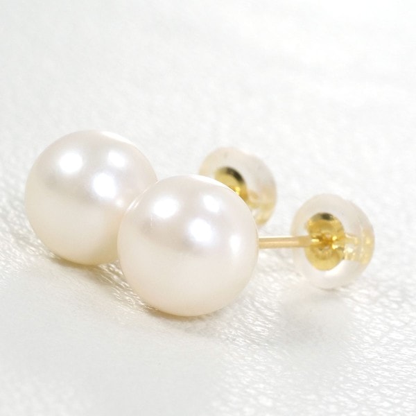 K18 18金 YG イエローゴールド ピアス パール(真珠) 総重量約1.1g ジュエリー 中古