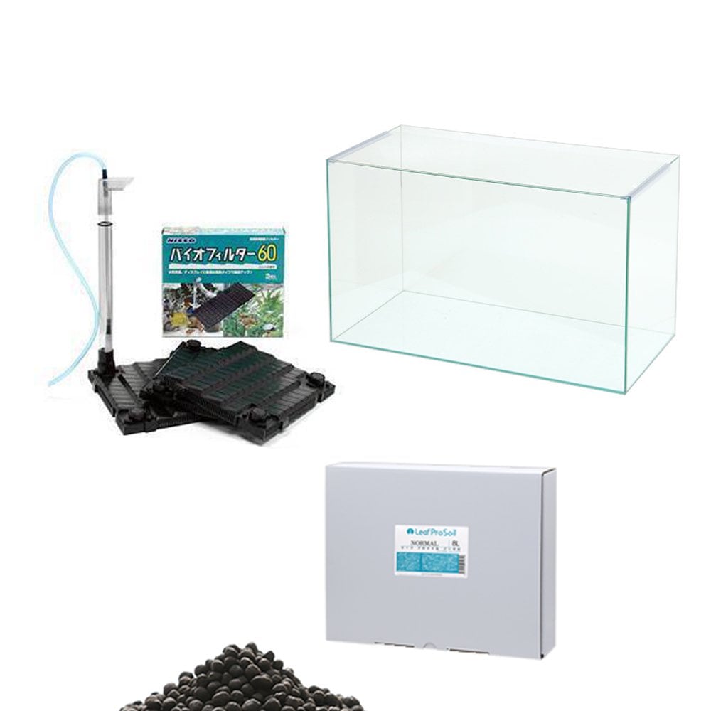 スーパークリア　アクロ６０Ｓ＋底面フィルター　バイオフィルター６０＋リーフプロソイル　８Ｌ　お一人様１点限り　ＣＲＣ10―11―03―40―40