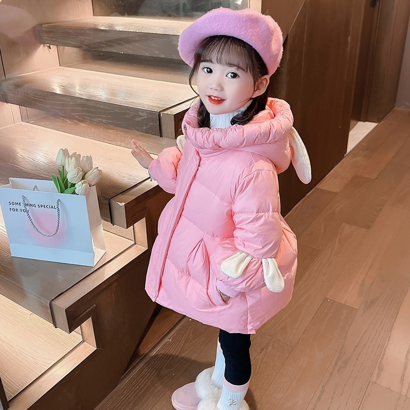 子供服子供用うさ耳ダウンジャケット
