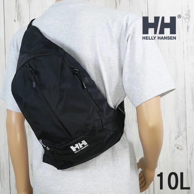 ヘリーハンセン ショルダーバッグ メンズ HY92412 ボディバッグ グロング10 斜め掛け 10L レディース スリングバッグ ユニセックス アウトドア キャンプ フェス かばん 鞄 ブラック
