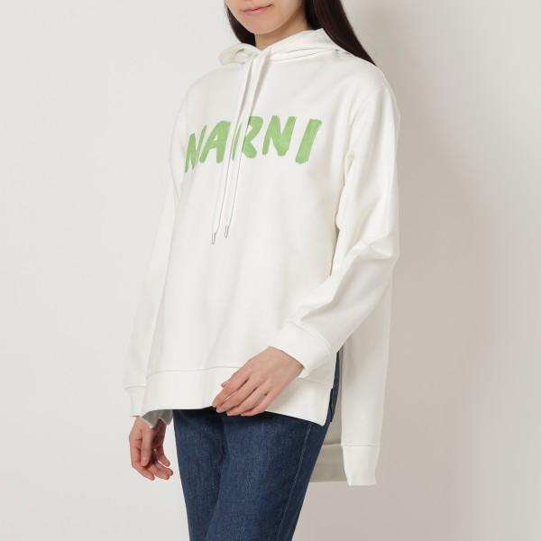 パーカー フーディー オーバーサイズ オーガニックコットン ホワイト レディース FLJE0179P1 USCU88 LOW02