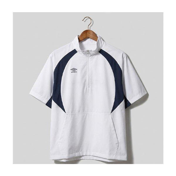 O ダブルカット半袖スタンドネックアノラック UQ221SWT54WHT