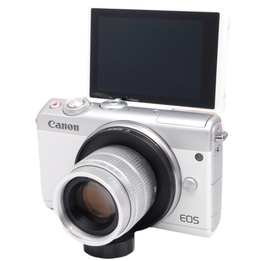 EOS M100 MF 35mm F1.7 レンズセット ホワイト ミラーレス 一眼レフ カメラ 中古