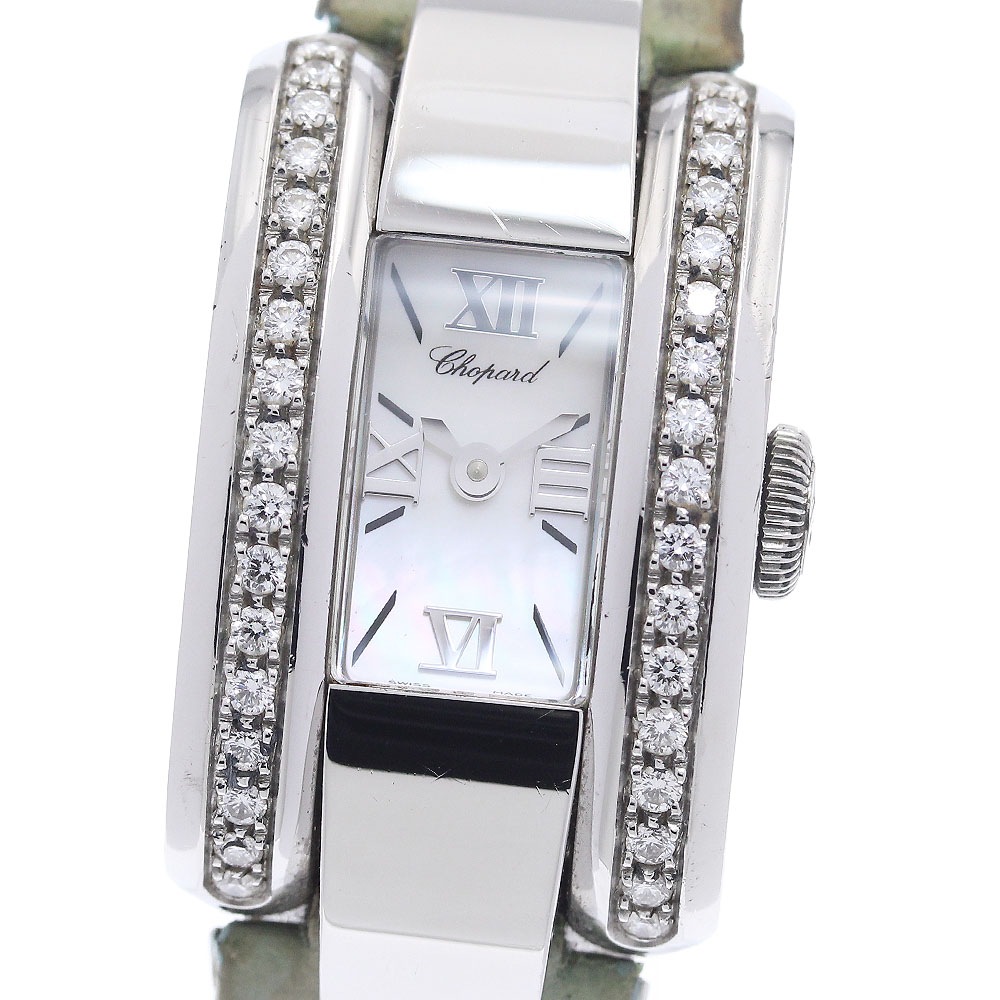 ショパール Chopard 41/8445-20 ラストラーダ ダイヤベゼル シェル文字盤 クォーツ レディース _882842【中古】