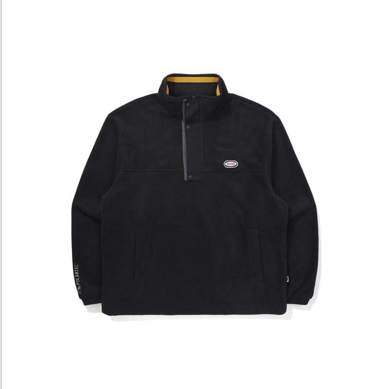 アパレル[POLARTEC]フリーススタンドネックハーフジップスウェットシャツ BLACK K5423RFSM1BLK