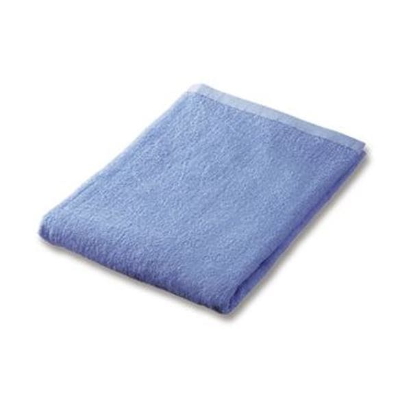 （まとめ）業務用スレンカラーバスタオルライトブルー 1枚[x20セット]