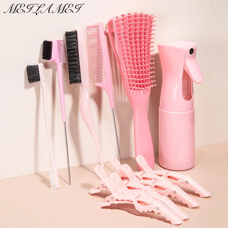 デタングラー-ヘアブラシ,ヘアカーリーパーツ,あごひげ用,長い髪用,ピンセット,掃除が簡単,ヘアケア,スタイリングツール,10個 4,647円