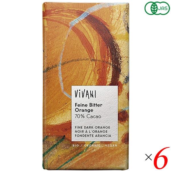 ViVANI オーガニックオレンジダークチョコレート 100g 6個セット