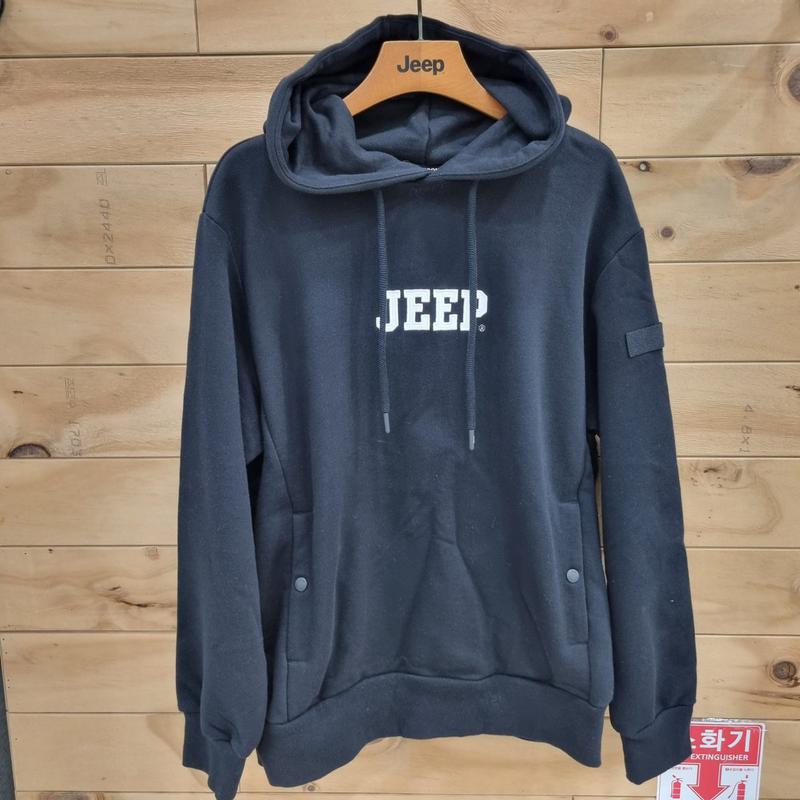 男女兼用テープ飾りパーカーTシャツ JO3THU006BK