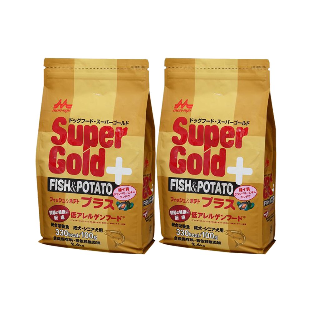 ドッグフード　森乳　スーパーゴールド　フィッシュ＆ポテト　プラス　関節の健康に配慮　２．４ｋｇX２袋　ＣＲＣ45―05―42―20―20