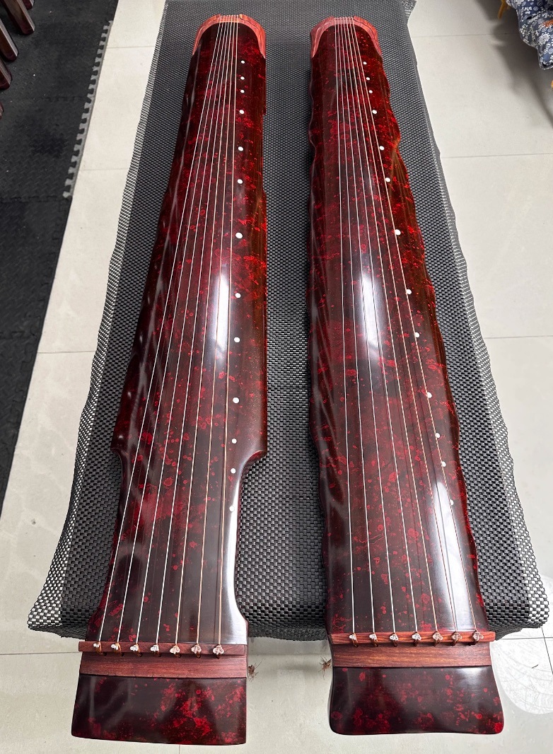 古琴 落霞式 スギ 生漆 手作り 中国の弦楽器