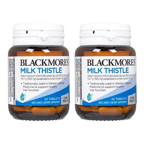 ミルクシスル　42錠　2本　ブラックモアズ　マリアアザミ　シリマリン Blackmores Milk Thistle 海外直送日時指定不可 国際書留郵便発送