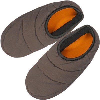 あったかルームシューズ 　ブラウン L　天然鉱石繊維を使用　着脱可能なあったかインソール付き　オーラストーン　メーカー直送