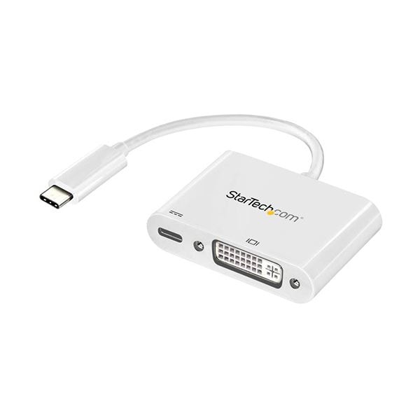 StarTech.com USB TypeC-DVI 変換ディスプレイアダプタ USB PD対応 1920x1200対応 ホワイトCDP2DVIUCPW 1個