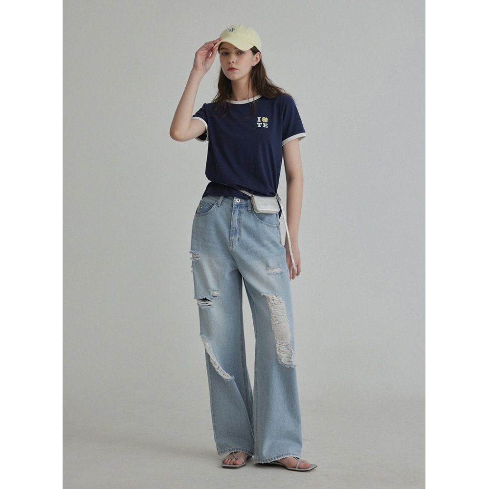 ツークローバーカラーリンガー T シャツ