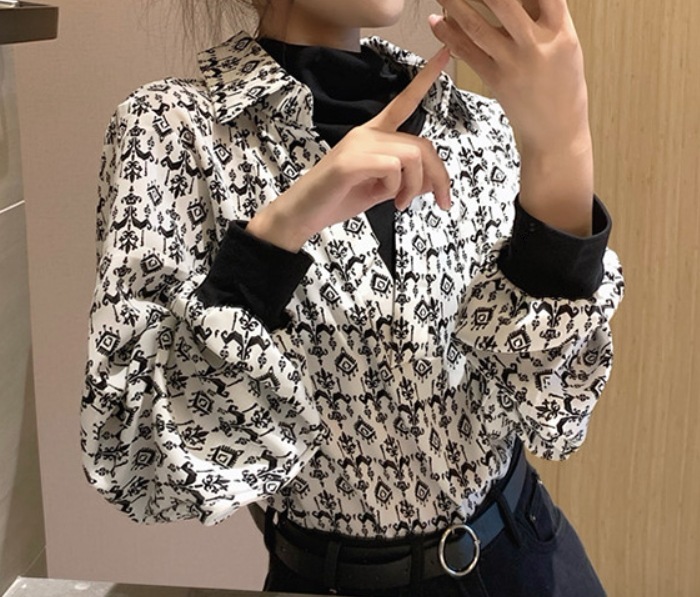 トップス シャツ ハイネック かわいい 大人可愛い きれいめ シンプル カジュアル 大人 上品