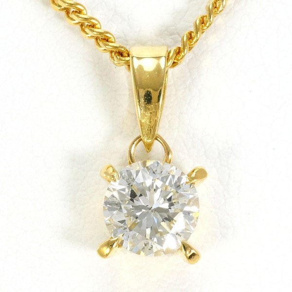 K18 18金 YG ネックレス ダイヤ 0.75 SI2 鑑別書 ジュエリー 中古