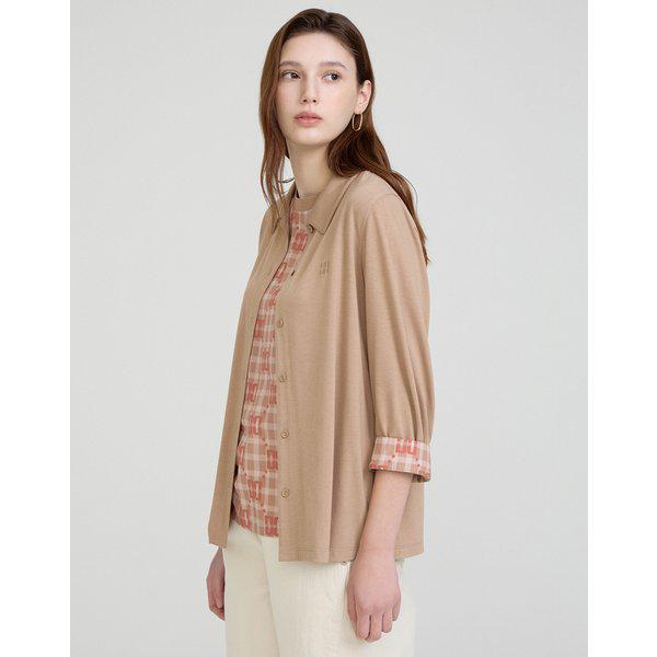 [24FW] [値下げ] ベージュシャツ&DDロゴプリントノースリーブセット DLTS4D791I2