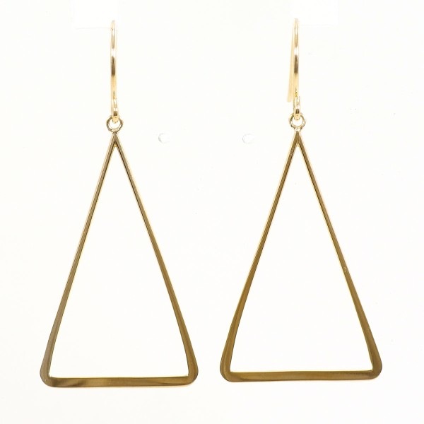 K10 10金 YG イエローゴールド ピアス 総重量約0.7g ジュエリー 中古