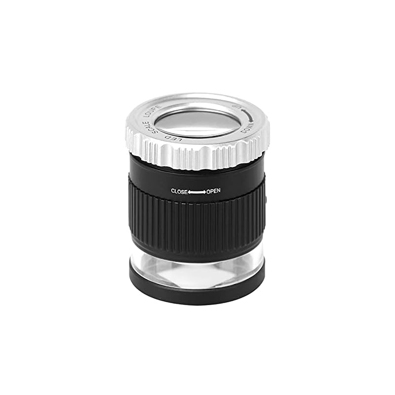 30倍 顕微鏡 宝石鑑定ルーペ 円筒形 目盛り 高倍率ルーペ 焦点回転調節 3LED 虫眼鏡 携帯用 昆虫観察 拡大ルーペ 多機能 耐久性 軽量 拡大鏡 骨董品 縫製 印刷 時計修理 精密作業 ブラッ