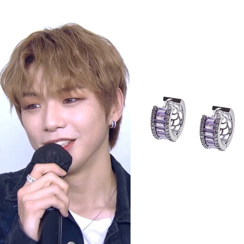 【カンダニエル 着用】 正規品 CRYSTAL GLASS MINI EARRING 正規品韓国ファッション K-POPアイドル着用 ピアス