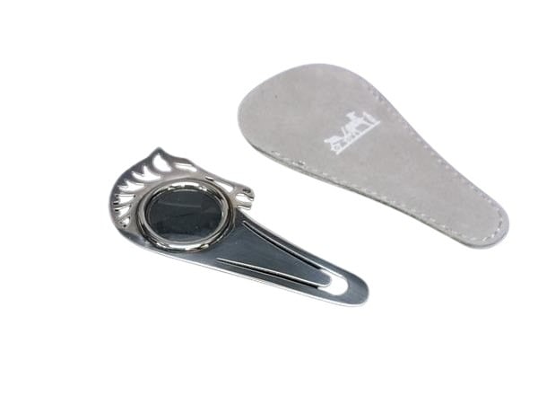 エルメス ルーペ ブックマーカー シュバル メタル - ホース 馬 しおり 文房具 シルバー【本物保証】