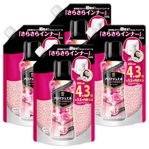 レノア ハピネス アロマジュエル 香り付け専用ビーズ アンティークローズ＆フローラル 詰め替え 1,810mL×4袋 [大容量] [ケース品]