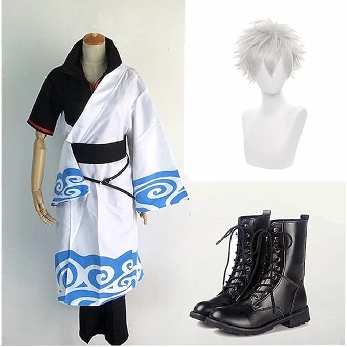 銀魂 坂田銀時（さかたぎんとき） コスプレ衣装+ウィッグ+コスプレ靴 仮装 お盆 プレゼント 祭り 変装 11,119円