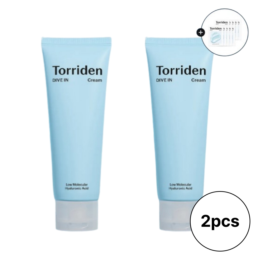 ダイブイン 低分子ヒアルロン酸クリーム 80ml × 2個 (特典：ダイブインクリーム 2ml × 10個)