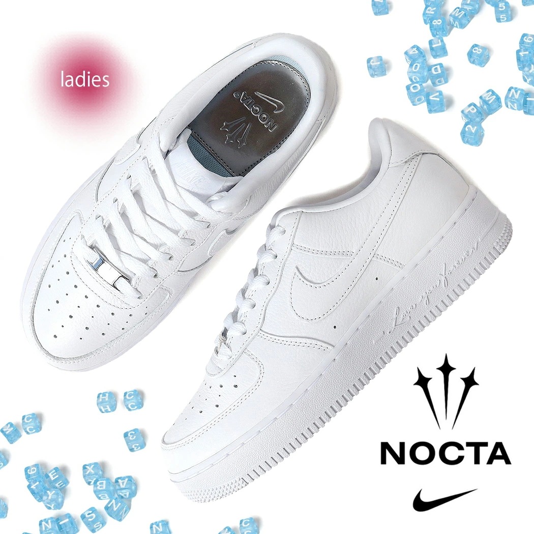 Drake NOCTA × NIKE ドレイク ノクタ ナイキ エアフォース スニーカー AIR FORCE 1 GS WHITE ( 白 ホワイト コラボ レディース ウィメンズ FV9918-10