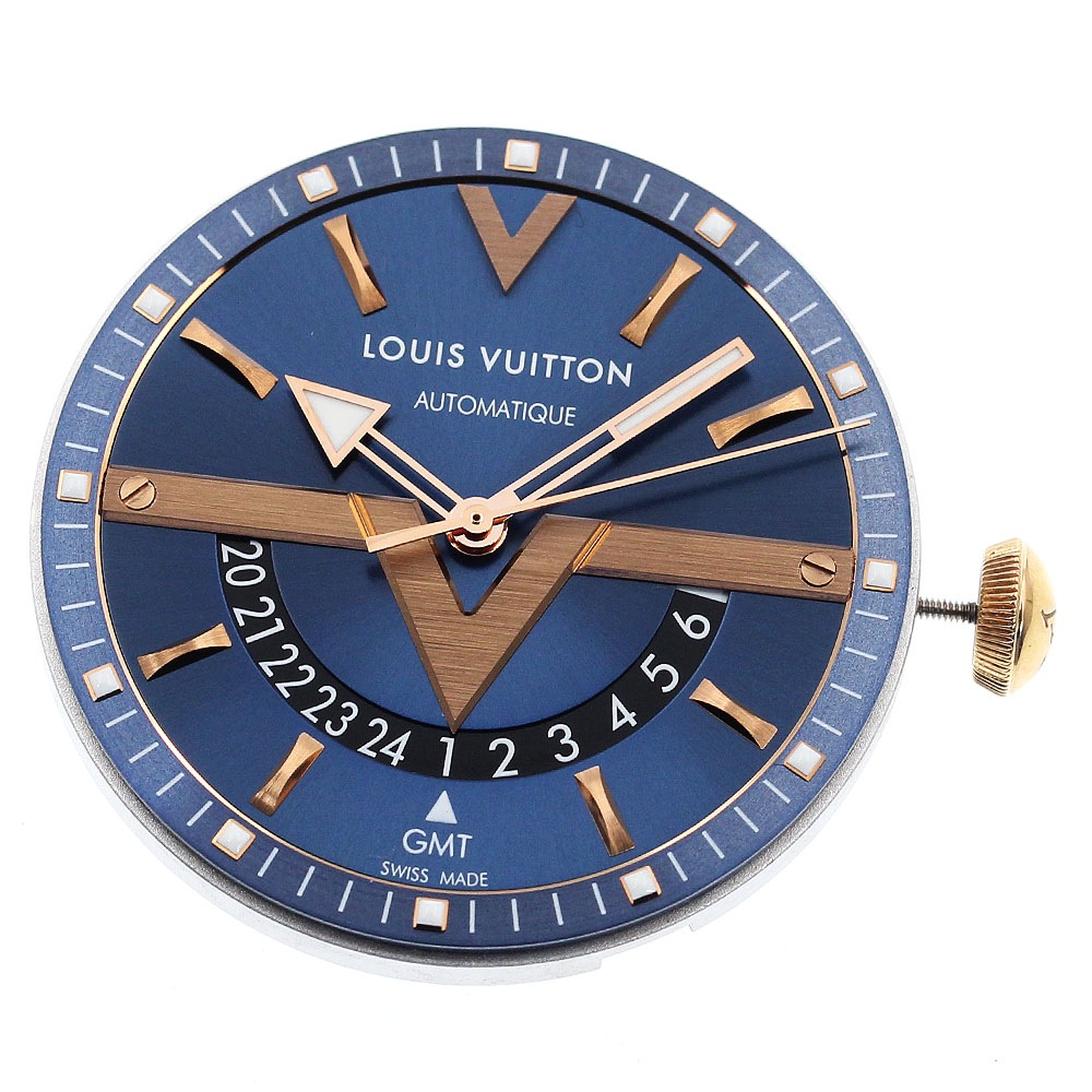 ルイ・ヴィトン LOUIS VUITTON GMT ムーブメント Cal.2893.2 自動巻き メンズ 美品 _I-225【中古】