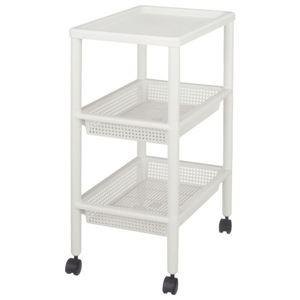 (10個セット) キッチンワゴン/ウィルユニットワゴン (3段 幅33cm) スリム キャスター付き 日本製