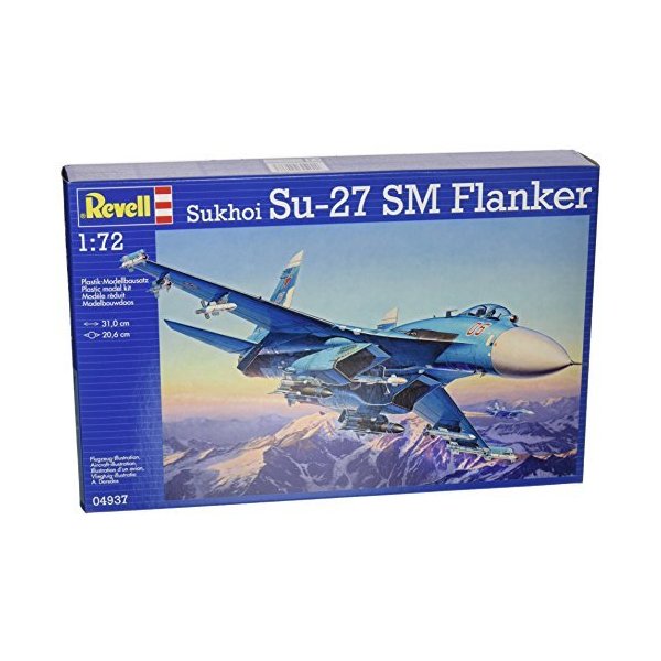 Revell 04937 Sukhoi Su-27 SM Flanker Model Kit， 1:72 Scale， Multi-Color 並行輸入品