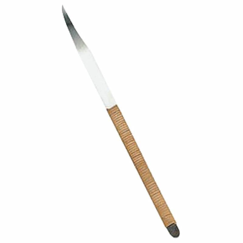 （まとめ買い）カンダ 料理細工小刀 籐巻 曲刃 左用 [x3]