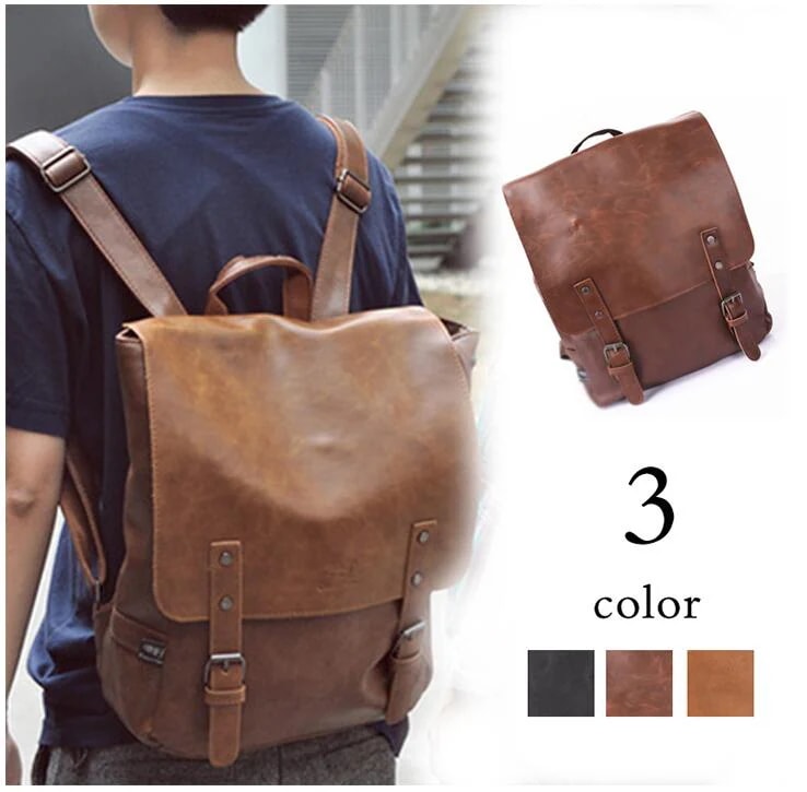 メンズバッグ リュックサック リュック 大容量 PU レザー 防水 大きめ お出かけ 男女兼用 ユニ