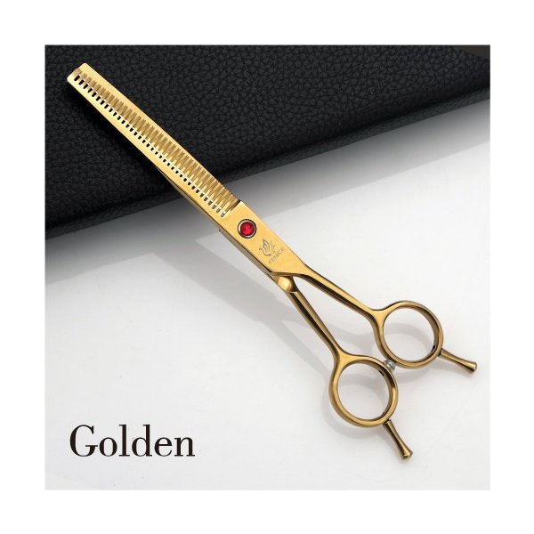 フェニスプロフェッショナルジャパン440cペット犬グルーミングシザー間伐鋏6.5インチ用右左手用5色 Gold