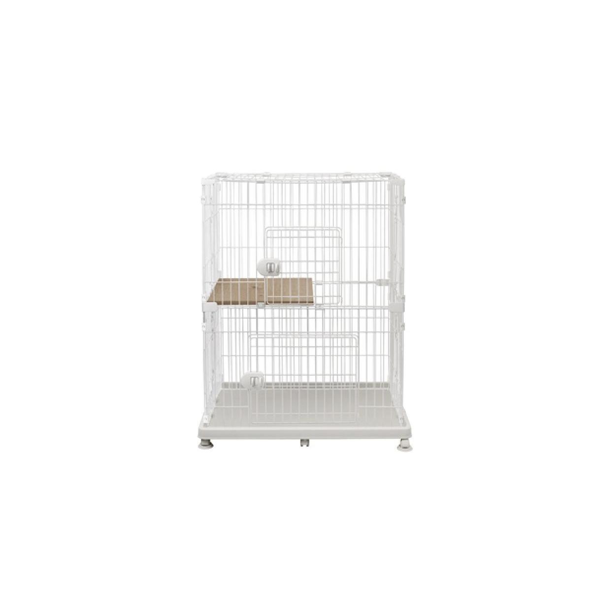 【I】【代引不可】アイリスオーヤマ ペットケージ PEC-902V ライトナチュラル【北海道・沖縄・離島不可】猫用 2段