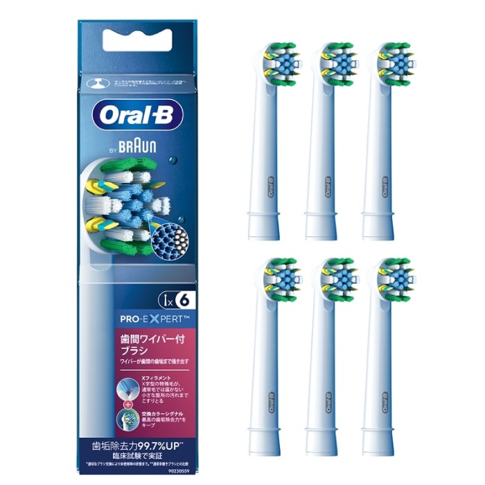 * ブラウン【国内正規品】【替えブラシ 6本：EB25RX-6-EL】（ 歯間用ワイパー付きブラシ） オーラルB 電動歯ブラシ 家電 4,986円