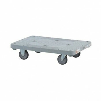 サカエ 樹脂平台車 自在 固定タイプ 800x505x172mm グレー MHN-10