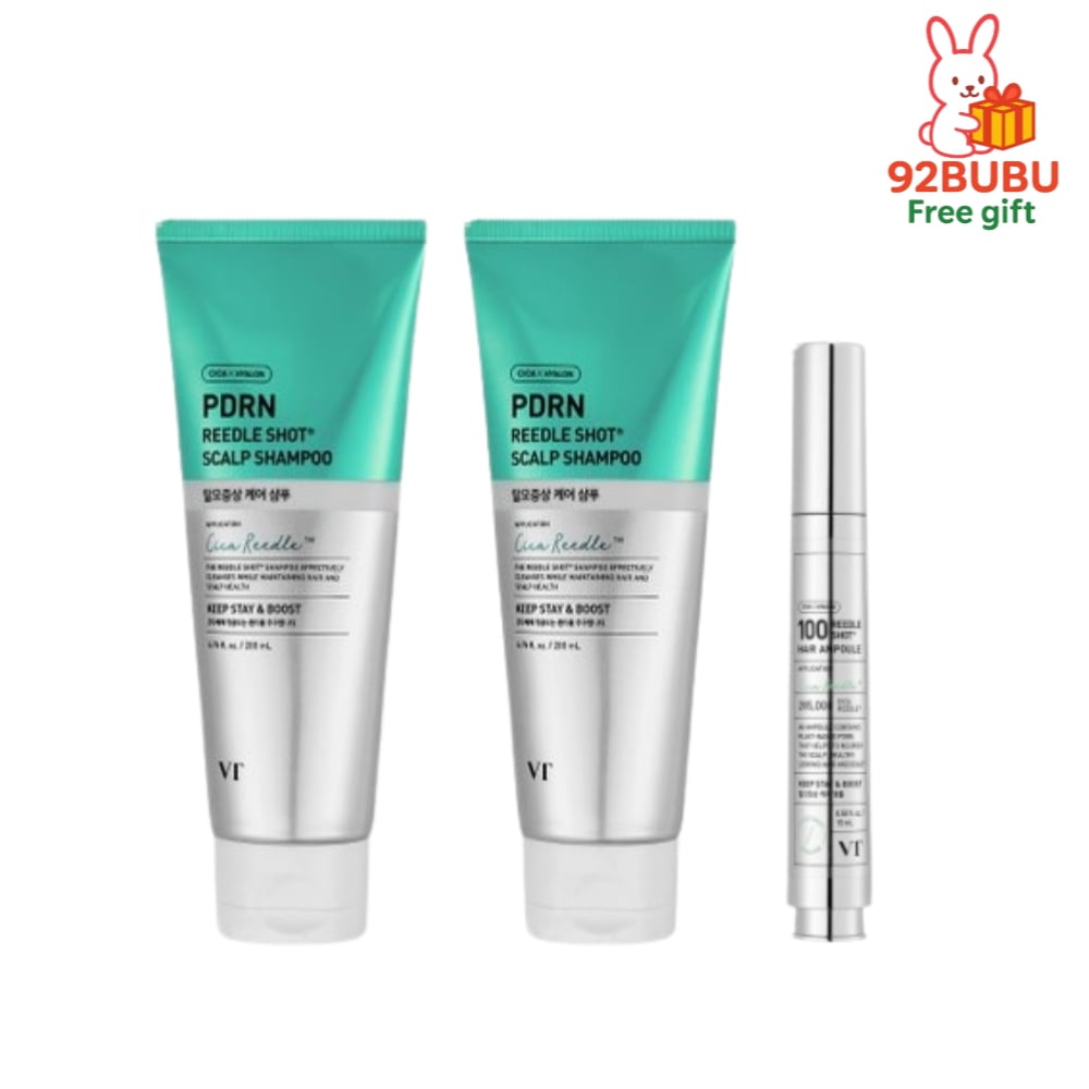 【皮脂ケアセット】PDRNリドルショット スカルプシャンプー 200ml×2 +ヘアアンプル 100dL 15mL/頭皮クレンジング／おすすめ デイリースカルプケア/毛根サポート /抜け毛ケア//抜け