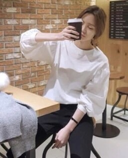 トップス Tシャツ 白シャツ 白トップス l 長袖 Uネック シフォン 綿 大人可愛い シンプル おしゃれ こなれ感 ガーリー 無地 春 夏 秋 20代 30代 レディース 通勤 通学 デート