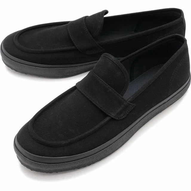 ファインバルカナイズド FINE VULCANIZED スニーカー ローフィーW [54323476] LOAFY W メンズレディース 日本製 ローファー スリッポン キャンバス ブラック