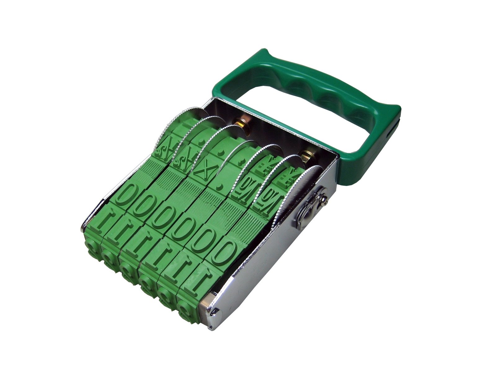 サンビー スタンプ 回転印 テクノタッチ 欧文6連 明朝体 初号 TK-006