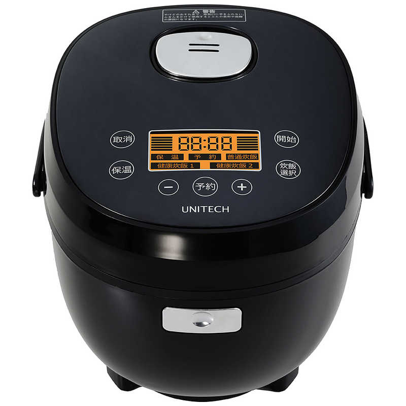 ユニテク　糖質カット炊飯器 3.5合 (1.5合まで糖質カット炊き) ブラック　RB-65B
